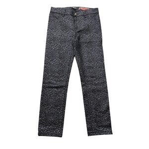 Just Cavalli Just Chic Jegging Jeans Womens 26 Black Glitter Animal Print Italy